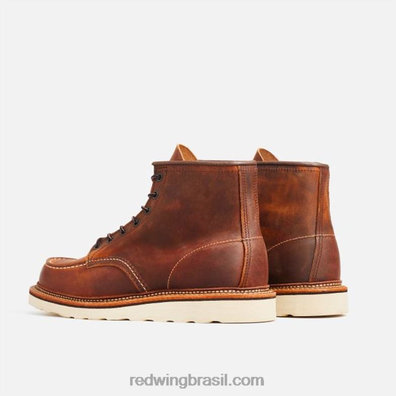 Heritage - estilo 875 Classic Moc bota masculina de 6 polegadas em couro legado cobre DRV60172 Red Wing
