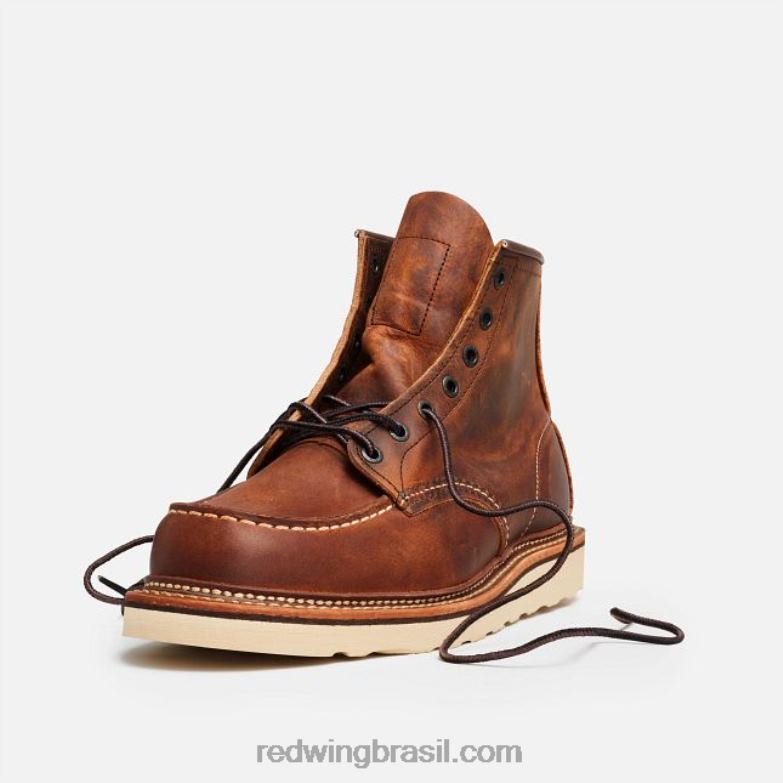 Heritage - estilo 875 Classic Moc bota masculina de 6 polegadas em couro legado cobre DRV60172 Red Wing