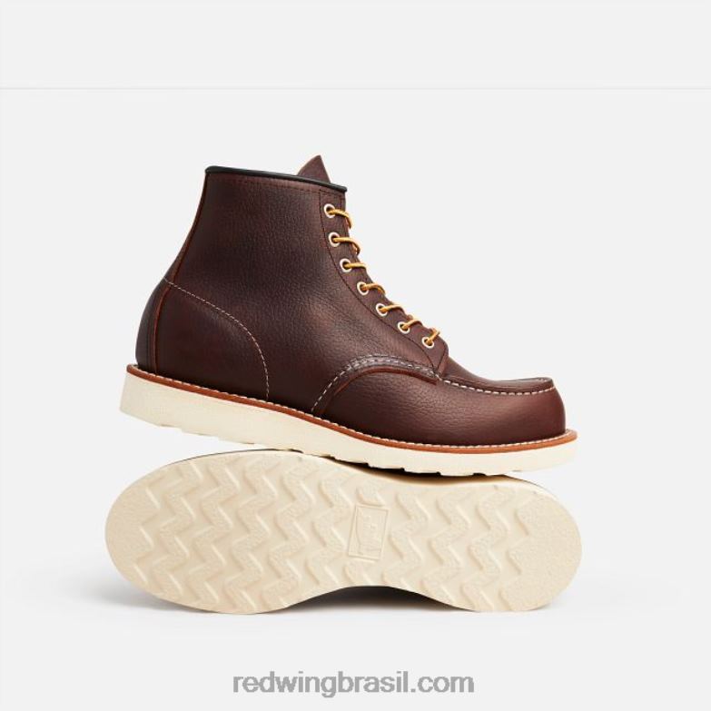 Heritage - estilo 877 Bota clássica masculina Moc de 8 polegadas de 8 polegadas em couro legado briar DRV60174 Red Wing
