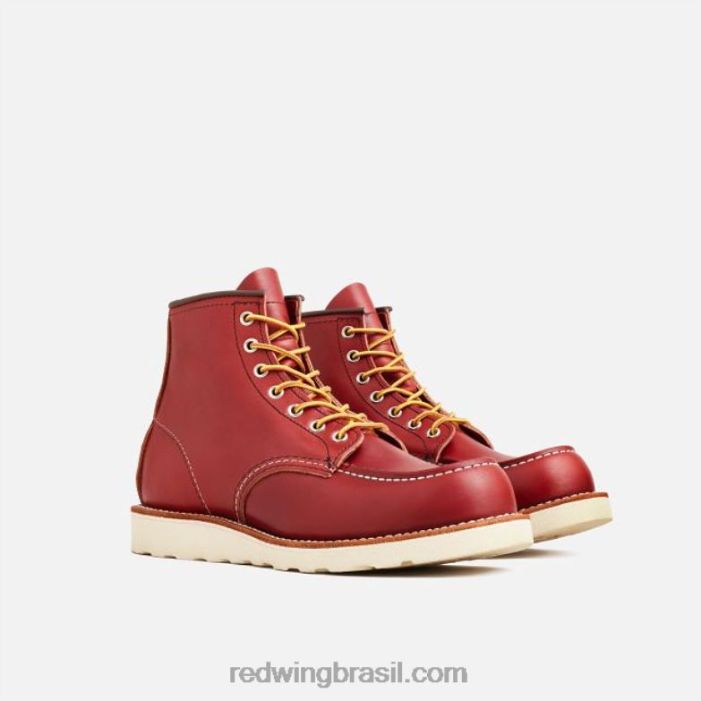 Heritage - estilo 8849 Classic Moc bota masculina de 6 polegadas em couro pradaria ruivo DRV60176 Red Wing
