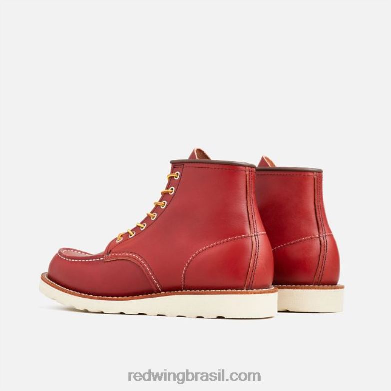 Heritage - estilo 8849 Classic Moc bota masculina de 6 polegadas em couro pradaria ruivo DRV60176 Red Wing