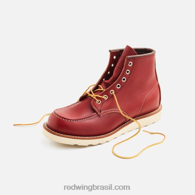 Heritage - estilo 8849 Classic Moc bota masculina de 6 polegadas em couro pradaria ruivo DRV60176 Red Wing
