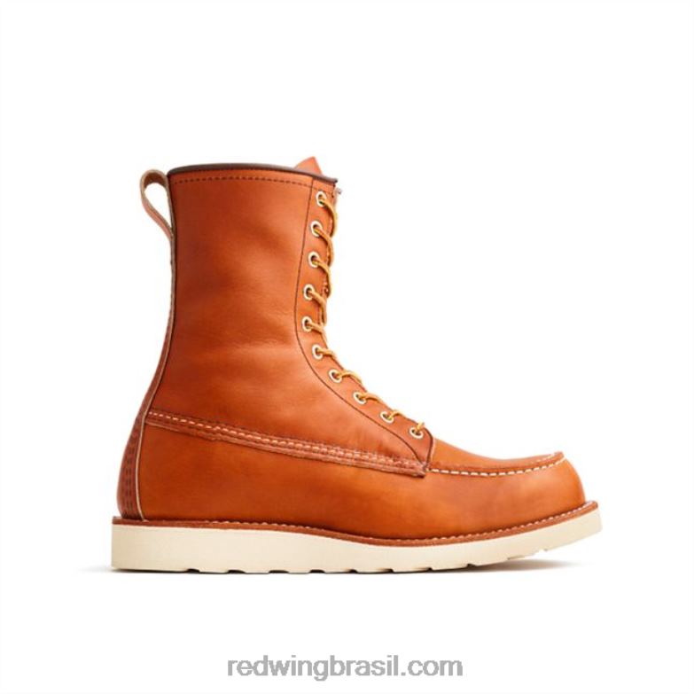 Heritage - estilo 8875 Classic Moc bota masculina de 6 polegadas marrom DRV60175 Red Wing