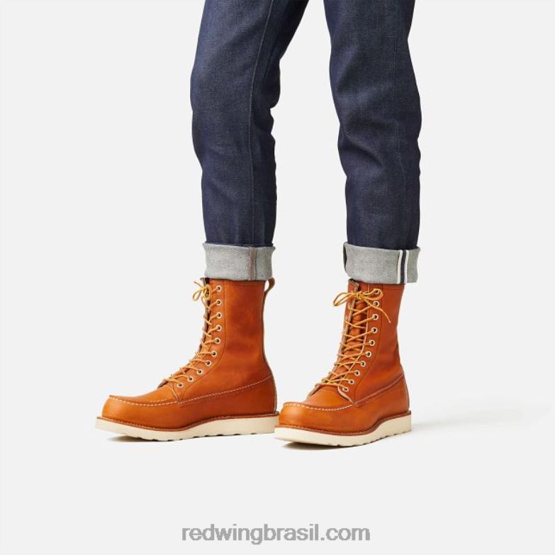 Heritage - estilo 8875 Classic Moc bota masculina de 6 polegadas marrom DRV60175 Red Wing