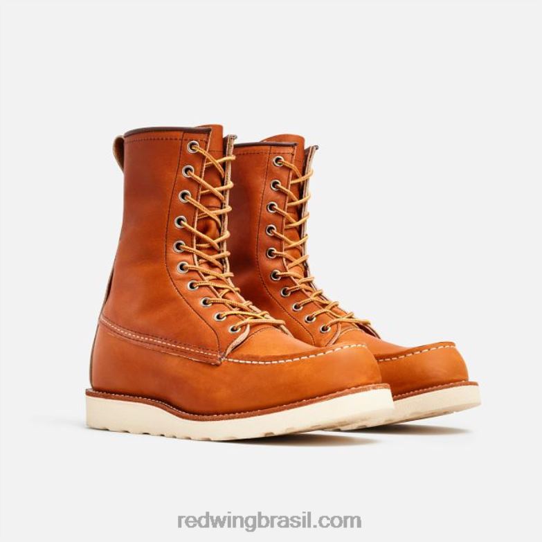 Heritage - estilo 8875 Classic Moc bota masculina de 6 polegadas marrom DRV60175 Red Wing