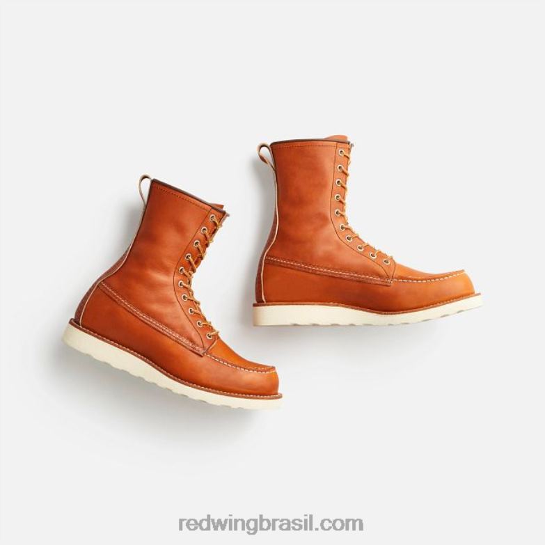 Heritage - estilo 8875 Classic Moc bota masculina de 6 polegadas marrom DRV60175 Red Wing