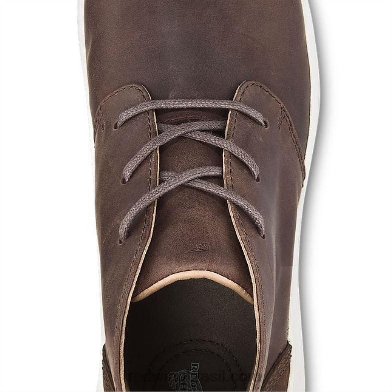 Trabalho - estilo 2030 cross lite bota feminina de segurança com zíper lateral de 5 polegadas marrom DRV60150 Red Wing