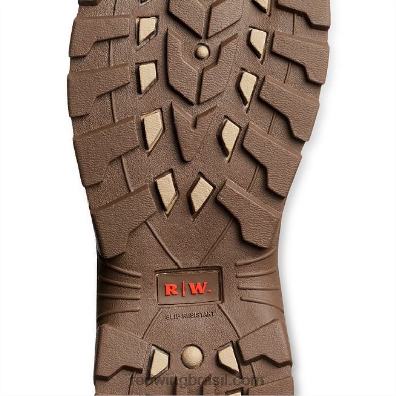 Trabalho - estilo 219 loggermax bota masculina loggermax de 9 polegadas isolada à prova d\água com biqueira macia marrom DRV6078 Red Wing