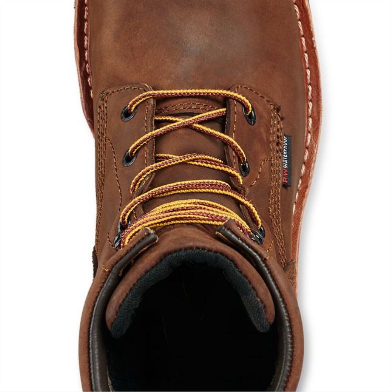 Trabalho - estilo 2219 loggermax bota masculina de 9 polegadas isolada e à prova d\água com biqueira de segurança marrom DRV60115 Red Wing