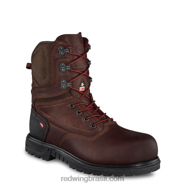 Trabalho - estilo 2444 traction tred lite bota feminina de segurança à prova dágua de 6 polegadas marrom DRV60154 Red Wing