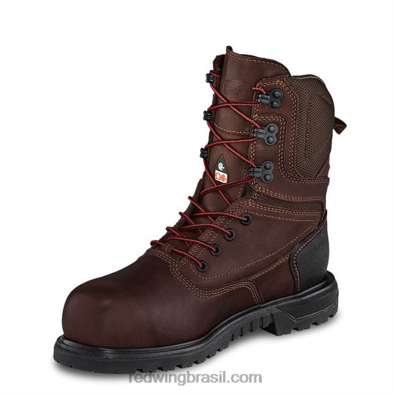 Trabalho - estilo 2444 traction tred lite bota feminina de segurança à prova d\água de 6 polegadas marrom DRV60154 Red Wing