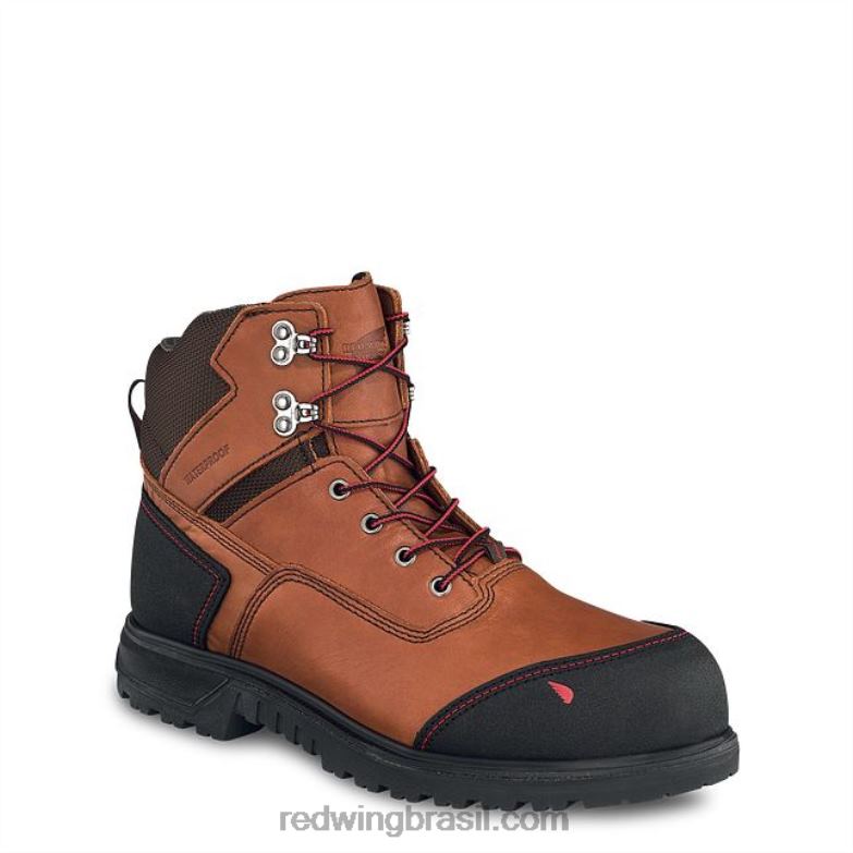 Trabalho - estilo 3516 bota king toe adc masculina de 8 polegadas à prova dágua csa metguard de segurança marrom DRV60102 Red Wing