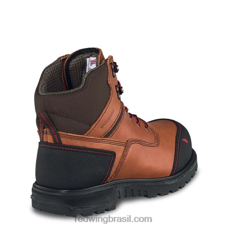 Trabalho - estilo 3516 bota king toe adc masculina de 8 polegadas à prova d\água csa metguard de segurança marrom DRV60102 Red Wing