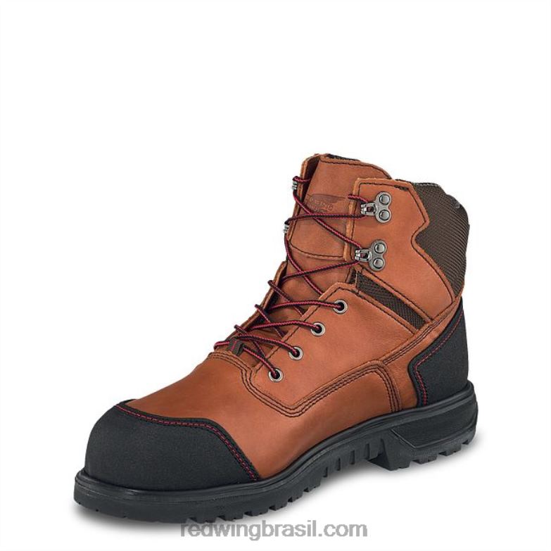Trabalho - estilo 3516 bota king toe adc masculina de 8 polegadas à prova d\água csa metguard de segurança marrom DRV60102 Red Wing