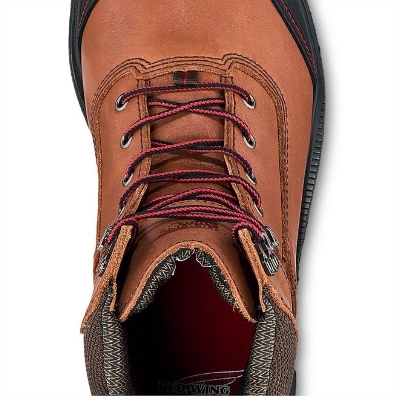 Trabalho - estilo 3516 bota king toe adc masculina de 8 polegadas à prova d\água csa metguard de segurança marrom DRV60102 Red Wing