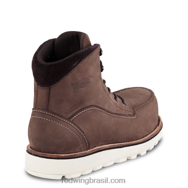 Trabalho - estilo 3537 traction tred lite bota feminina de segurança csa à prova d\água de 8 polegadas castanha DRV60155 Red Wing