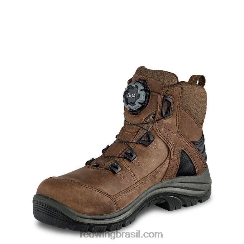 Trabalho - estilo 3542 bota feminina tradeswoman de 6 polegadas à prova d\água csa com biqueira de segurança marrom DRV60152 Red Wing
