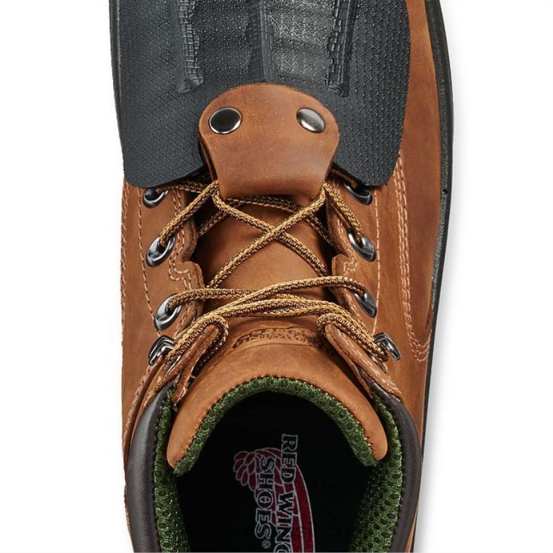 Trabalho - estilo 6674 truhiker bota masculina de caminhada de 6 polegadas à prova d\água marrom DRV60112 Red Wing