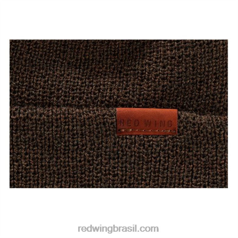 boné de bola estilo 97466 com logotipo de asa unissex bordado boné de bola de desempenho marrom DRV60282 Red Wing