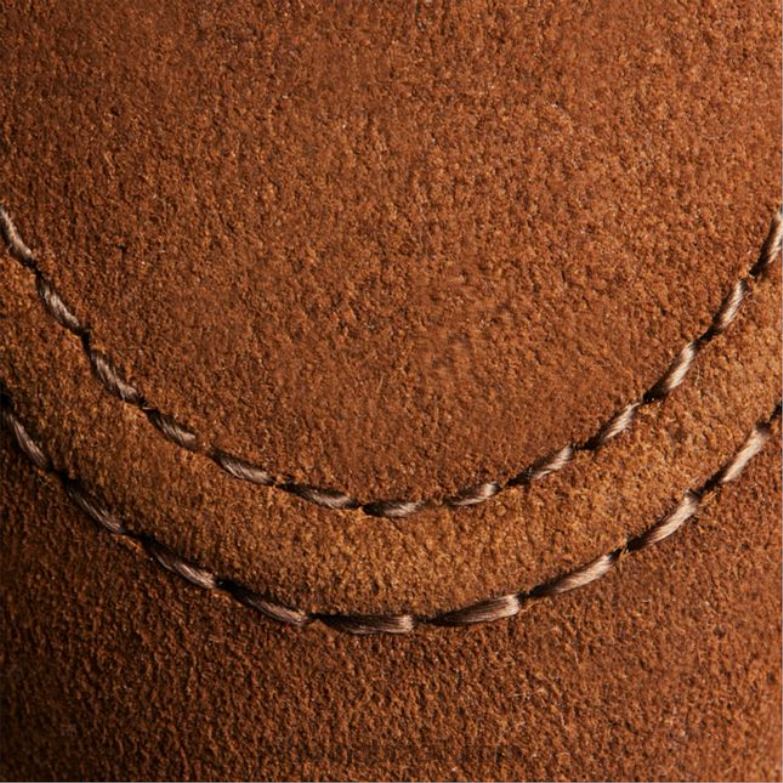 bota curta feminina Heritage - estilo 3365 iron ranger em couro arnês dente de alho DRV60183 Red Wing