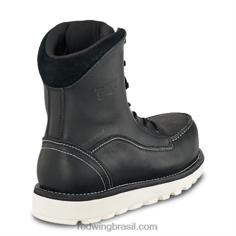 bota de segurança feminina work - estilo 2346 tradeswoman de 6 polegadas à prova d\água preto DRV60156 Red Wing
