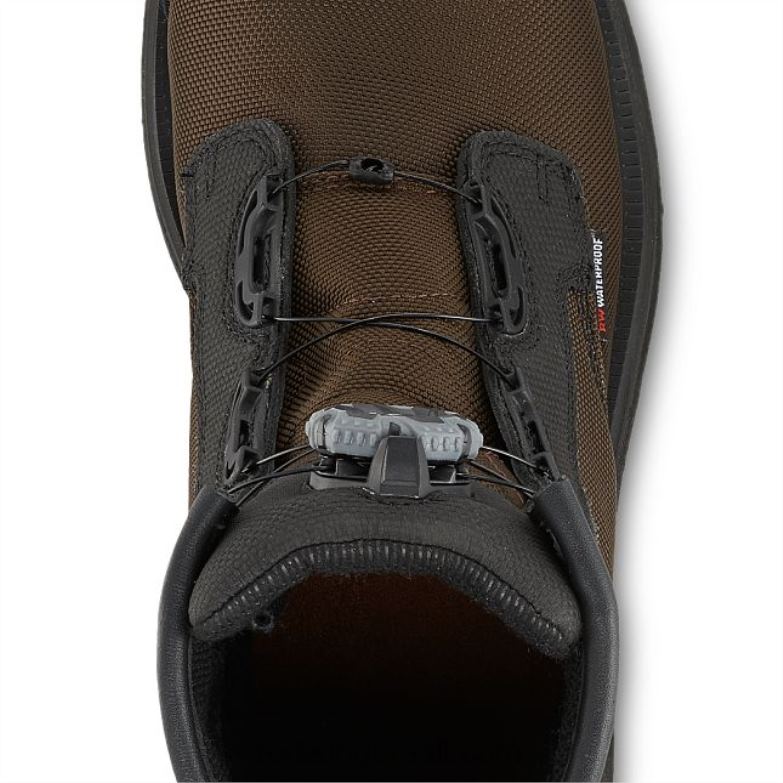 bota de segurança masculina estilo 4423 crv de 6 polegadas à prova d\água para trabalho marrom DRV6072 Red Wing