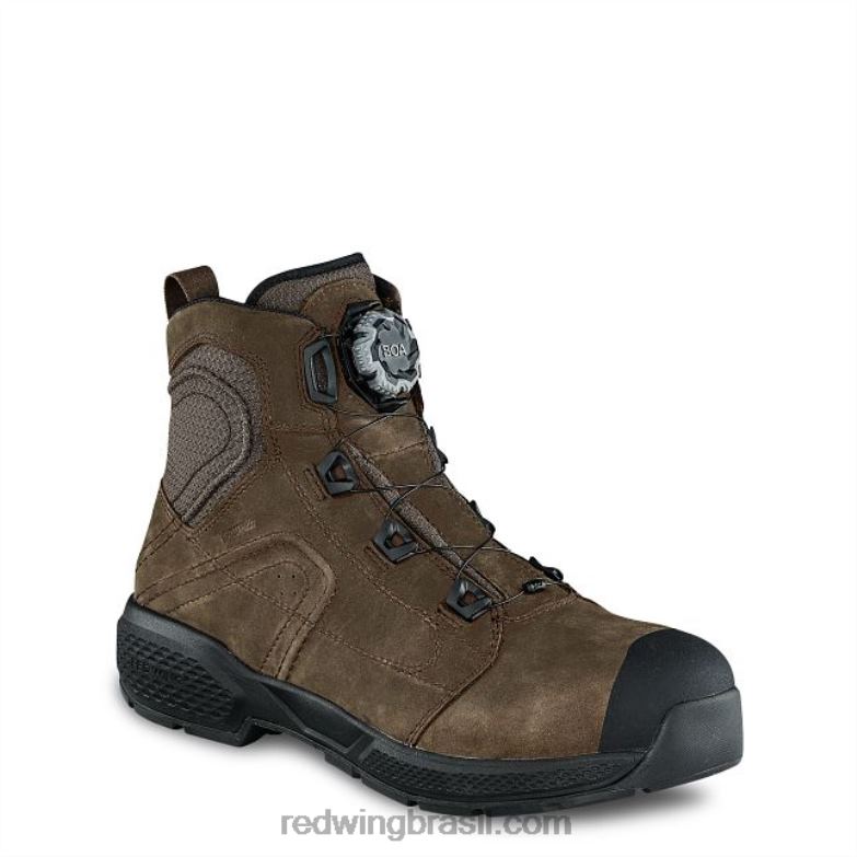 bota de trabalho - estilo 1222 traction tred lite masculina de 6 polegadas à prova dágua marrom DRV6092 Red Wing