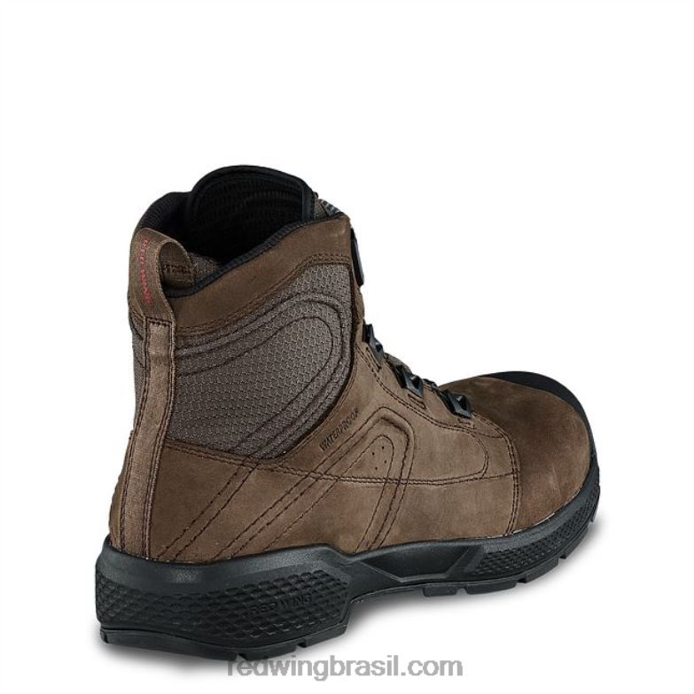 bota de trabalho - estilo 1222 traction tred lite masculina de 6 polegadas à prova d\água marrom DRV6092 Red Wing