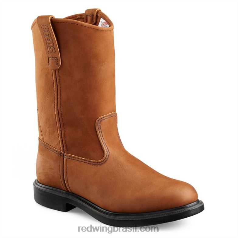 bota de trabalho - estilo 202 supersola masculina de 6 polegadas marrom DRV6083 Red Wing