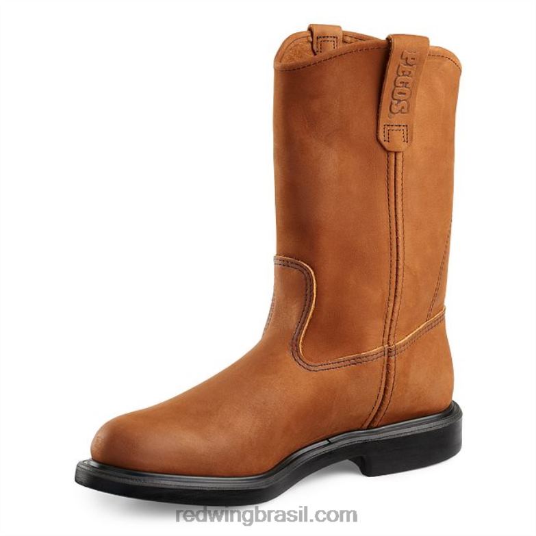 bota de trabalho - estilo 202 supersola masculina de 6 polegadas marrom DRV6083 Red Wing