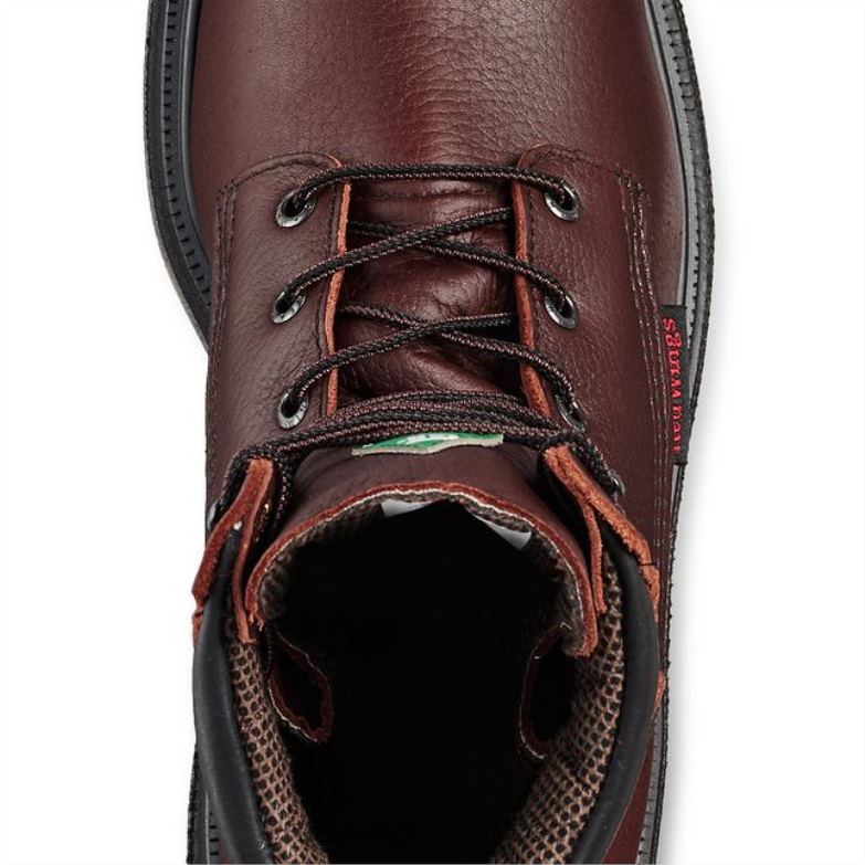 bota de trabalho - estilo 3517 burnside masculina de 6 polegadas à prova d\água bota de segurança csa marrom DRV60106 Red Wing