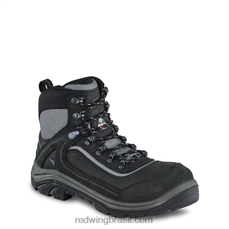 bota de trabalho - estilo 3554 brnr xp feminina de 8 polegadas à prova dágua biqueira de segurança csa preto/cinza DRV60153 Red Wing