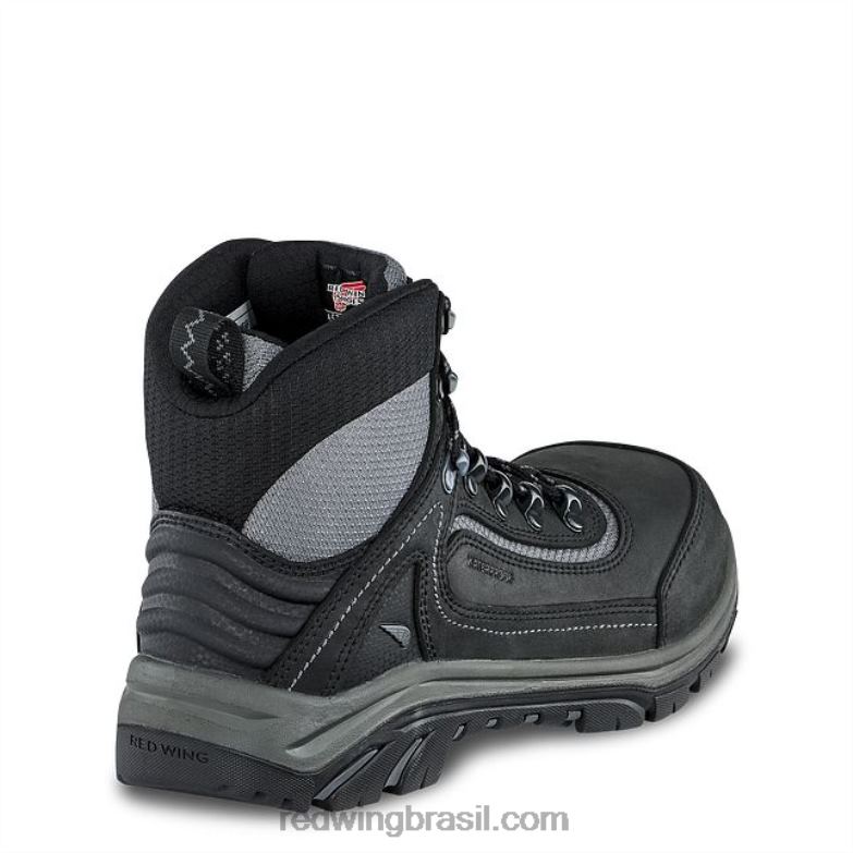 bota de trabalho - estilo 3554 brnr xp feminina de 8 polegadas à prova d\água biqueira de segurança csa preto/cinza DRV60153 Red Wing
