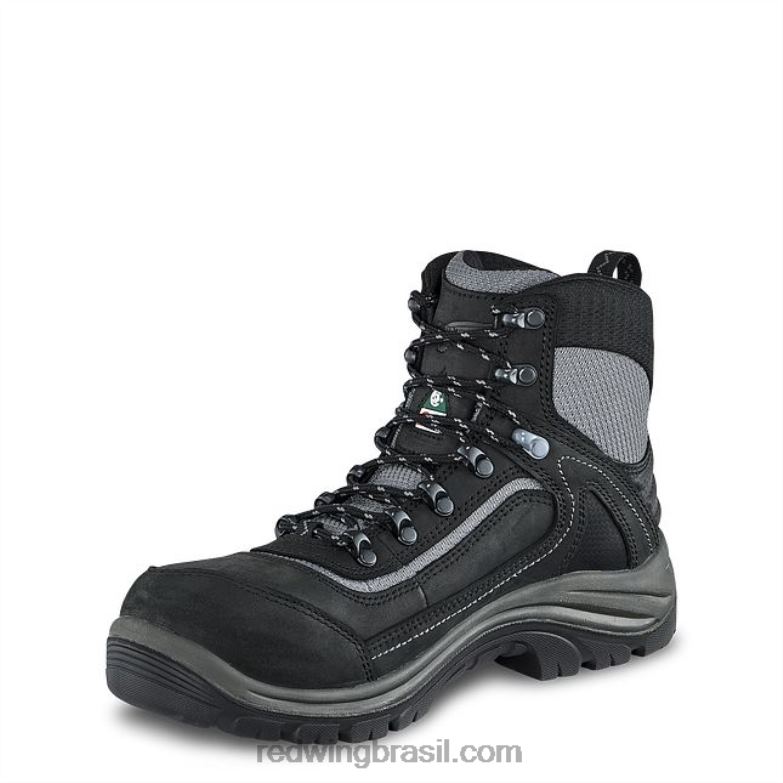 bota de trabalho - estilo 3554 brnr xp feminina de 8 polegadas à prova d\água biqueira de segurança csa preto/cinza DRV60153 Red Wing