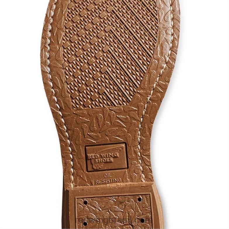 bota de trabalho - estilo 411 de tração masculina de 8 polegadas à prova d\água marrom DRV6094 Red Wing