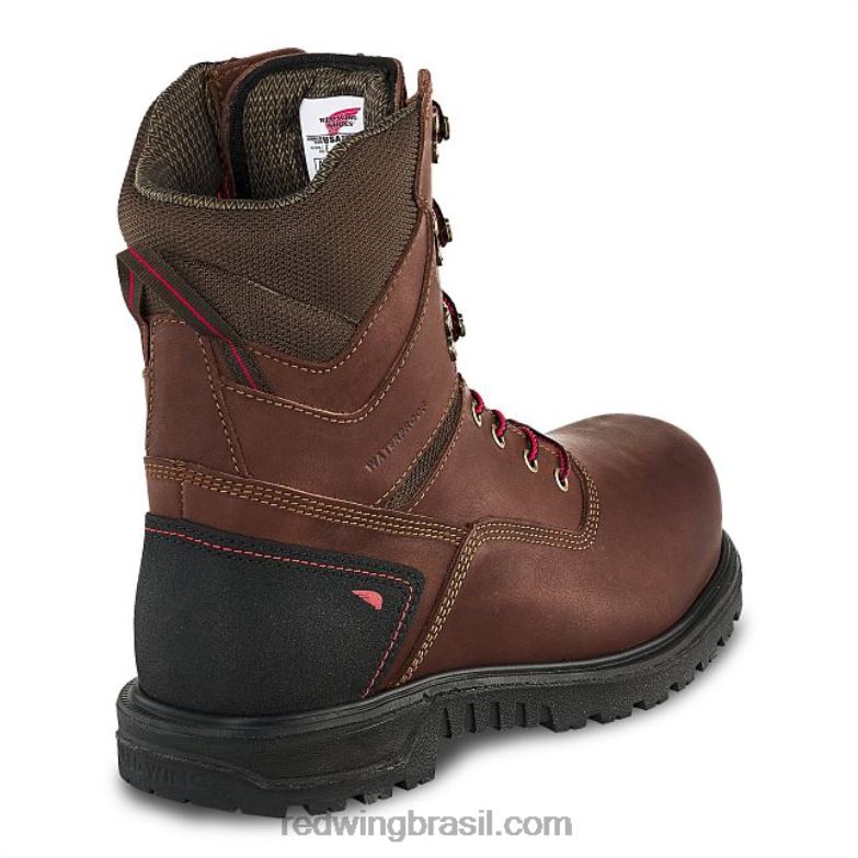 bota de trabalho - estilo 435 king toe masculina de 6 polegadas à prova d\água marrom DRV6098 Red Wing