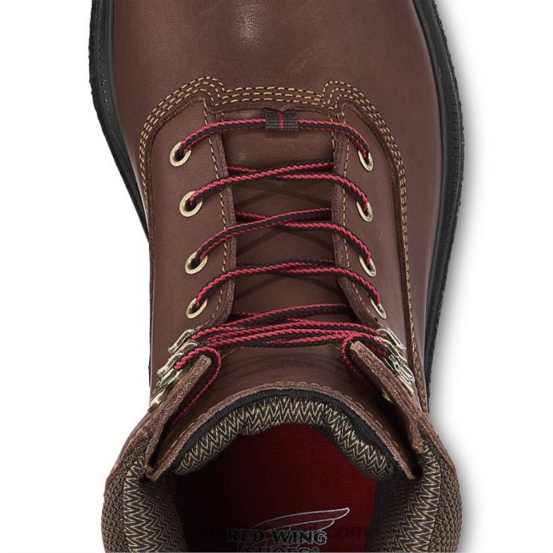 bota de trabalho - estilo 435 king toe masculina de 6 polegadas à prova d\água marrom DRV6098 Red Wing