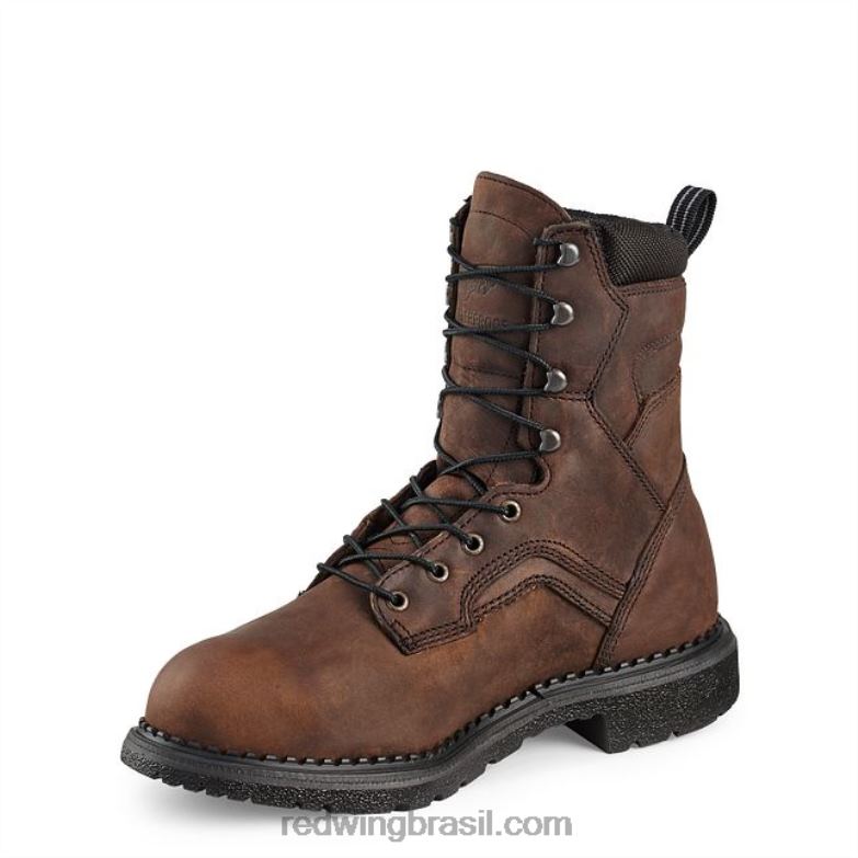 bota de trabalho - estilo 604 supersole 20 masculina de 6 polegadas à prova d\água marrom DRV6070 Red Wing