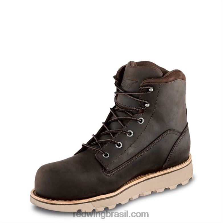 carteira unissex estilo 96571 com três dobras marrom DRV607 Red Wing