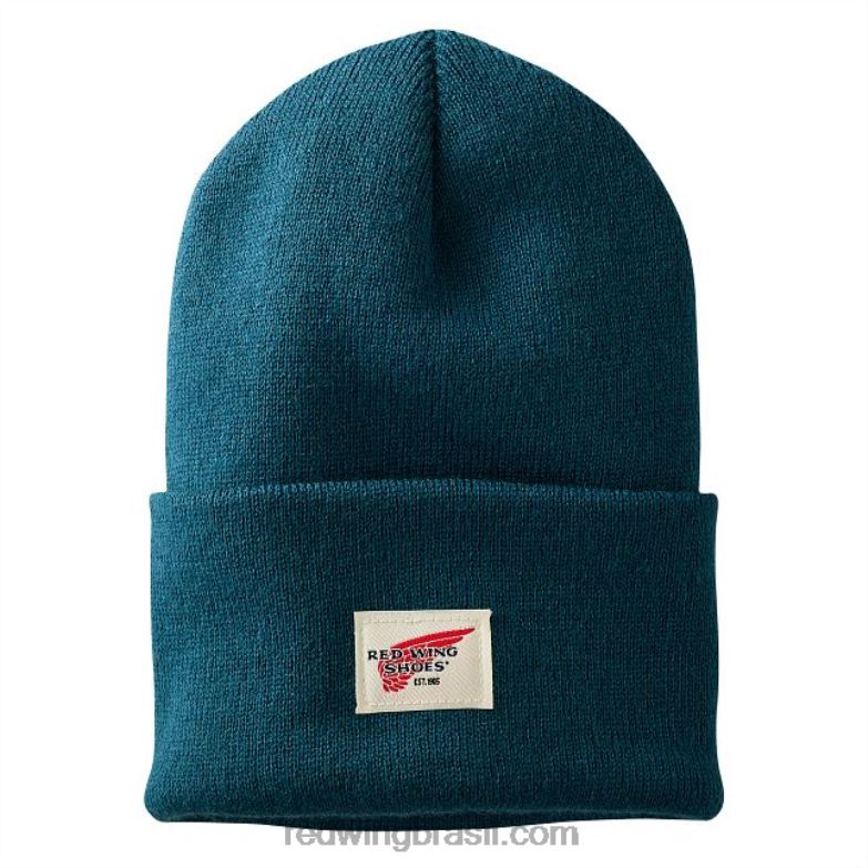 estilo 97437 gorro de tricô com logo unissex chapéu de relógio de tricô azul DRV60264 Red Wing