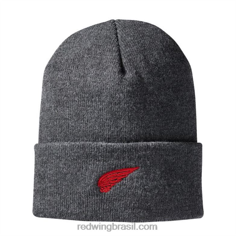 estilo 97439 gorro de malha de couro com logotipo unissex chapéu de relógio de malha carvão DRV60277 Red Wing