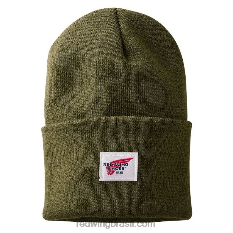 estilo 97459 gorro de tricô com logo unissex chapéu de relógio de tricô verde DRV60265 Red Wing