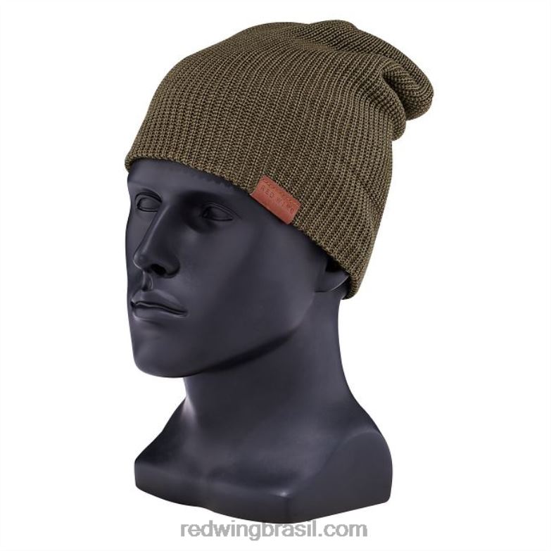 gorro unissex de malha de lã merino estilo 97492 chapéu de malha de lã merino Oliva DRV60268 Red Wing