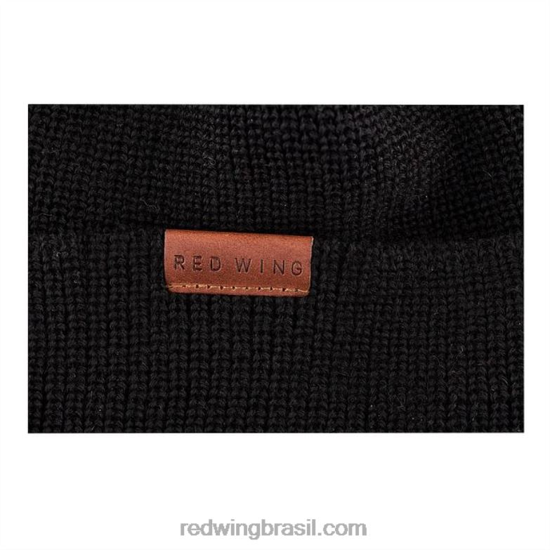 gorro unissex de malha de lã merino modelo 97493 gorro de malha de lã merino preto DRV60269 Red Wing