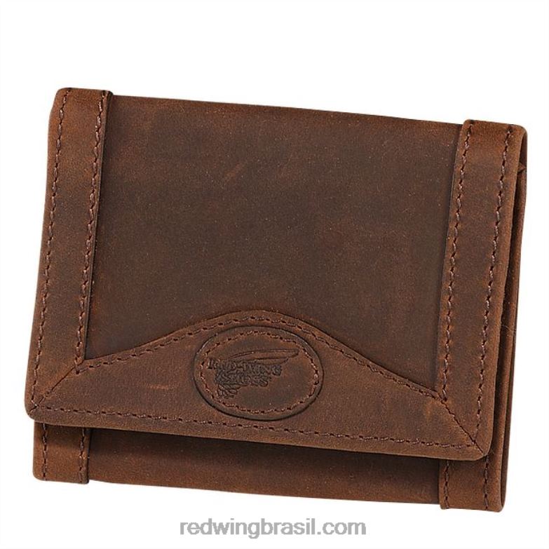 carteira bifold estilo 96578 carteira unissex em couro marrom DRV60296 Red Wing