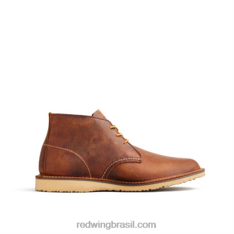 Heritage - Estilo 3311 Weeker chelsea Bota masculina de 6 polegadas em couro áspero e resistente cobre DRV60178 Red Wing