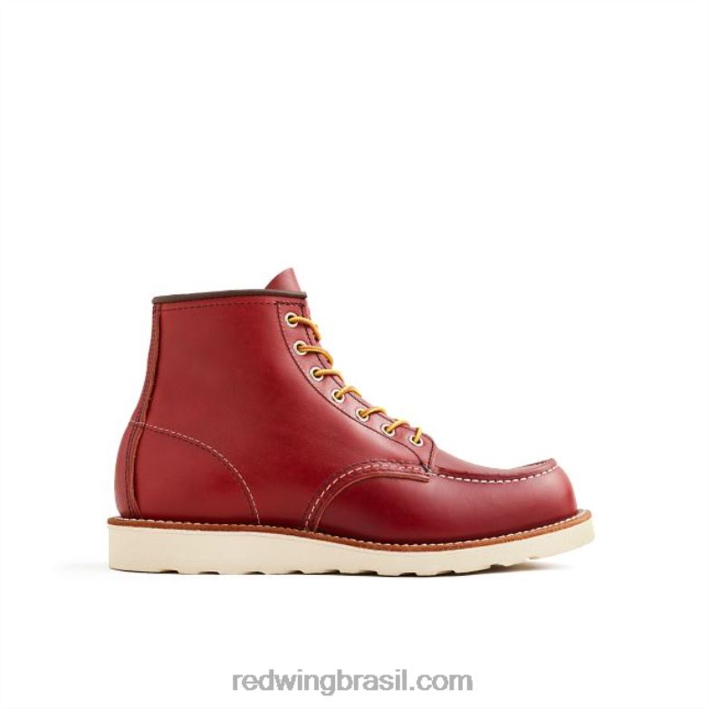 Heritage - estilo 8849 Classic Moc bota masculina de 6 polegadas em couro pradaria ruivo DRV60176 Red Wing