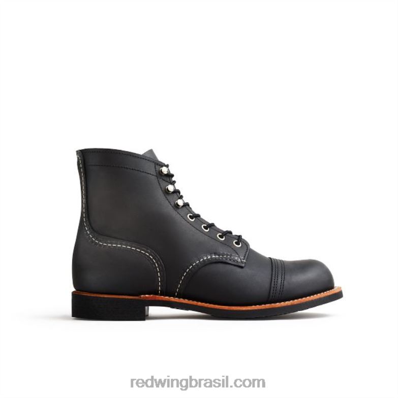 Heritage - estilo 8111 Iron Ranger bota masculina de 6 polegadas em couro arnês preto DRV60167 Red Wing