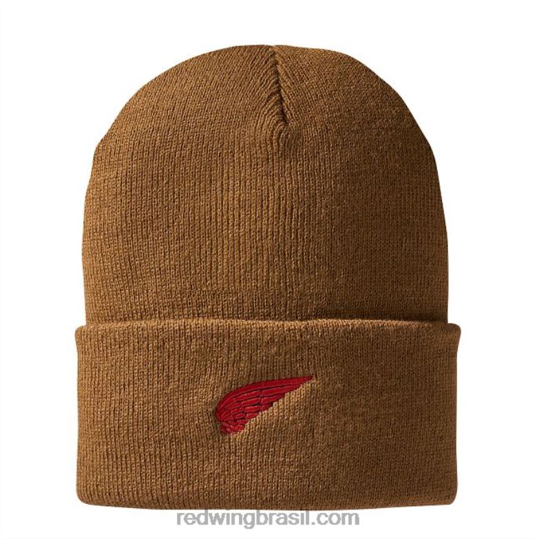 estilo 97438 gorro de malha de couro com logotipo unissex chapéu de relógio de malha cobre DRV60272 Red Wing