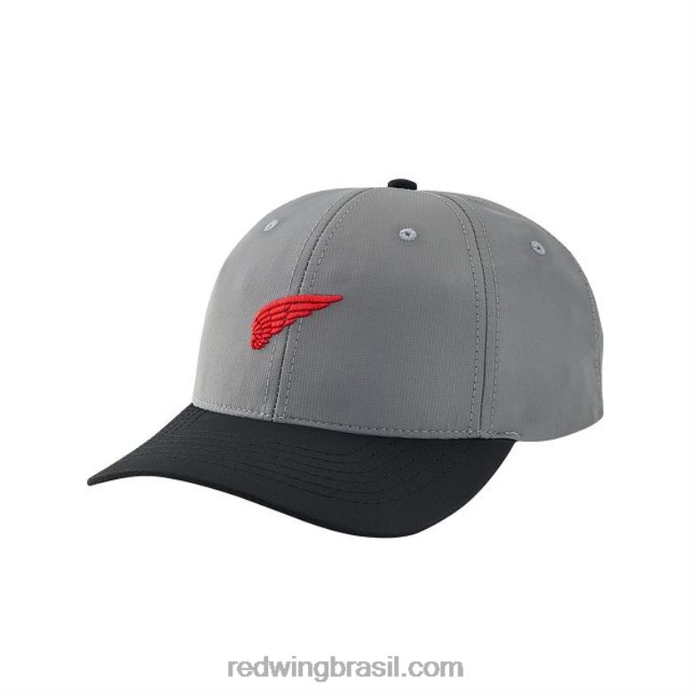 estilo 97453 gorro de tricô com logotipo de asa unissex chapéu de relógio de tricô Cinzento carvão DRV60283 Red Wing